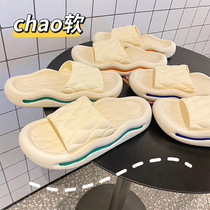 Slippers Women Summer High Level Interior Home Non-slip Deodorant Bathroom Stompers Comfort lovers cool slippers men outwear