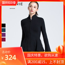 Autumn and winter New Canadian AUMNIE yoga dress ladies sports fitness long sleeve jacket Bell shock jacket