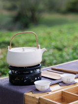 Shenbo Portable Kung Fu Tea Set Outdoor Tea Craft Tea Furnace Integrated Solid Wood Tea Plate Tea Ceremony