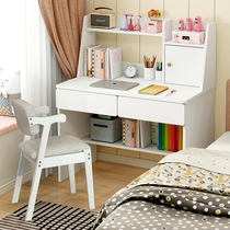 Children Study Table Girl Desk Bookshelf Integrated Table Elementary School Students Writing Table And Chairs Suit Home Class Table And Chairs Combination