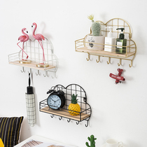 Iron Art Nordic Wall Shelf Doorway Genguan Creative Clothing Shop Wall-mounted wall Decorative Key Hook