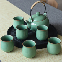 Celadon Gokao Kiln Pot Tea Set Ceramics Whole Kung Fu Tea Set Household Large Tong Tong Tea