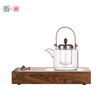 Epiphany) Three-boundary electric pottery stove cooking tea machine glass pot burning kettle heat resistant stainless steel new moon upper water automatic pumping