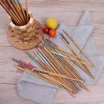 Japanese twist bamboo chopsticks Household paint-free and wax-free chicken wenge chopsticks Restaurant eating chopsticks Hotel printing chopsticks