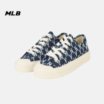 MLB official Men and Women Canvas shoes Retro old flowers thick bottom water washed cowboys Leisure shoes Low Gang Autumn SHPM