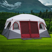 New two-bedroom and one-hall tent outdoor camping 6 people 8 people 10 people 12 people Two-room and one-hall multi-person tent