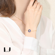 little joys925 silver gold plated lucky six mango compass bracelet retro fashion original niche design