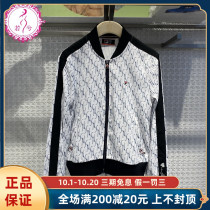 FILA FILA FILA Coat Women 2021 Autumn New Ladies Sports Loose Stand Collar Print Woven Jacket F11W131702