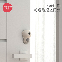 Manlongan all door blocking and anti-locking hand door card Children anti-closing theorizer windproof anticollision silicone door slit stopper