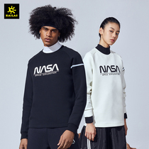 NASA co-name Kailo Shi Wei neutral theme Tide brand round neck sleeve sweater breathable outdoor casual wear