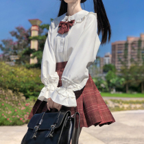 Original jk uniform skirt Genuine long sleeve Lolita shirt set Full set of Japanese campus college style skirt set