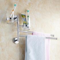 Full Copper Towel Rack Rotating Towel Rack Toilet Active Towel Rod Single Pole Double Pole Bathroom Towel Hanging