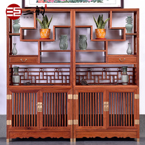 Redwood antique furniture Chinese Burmese pear antique rack solid wood shelf display cabinet