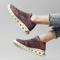 New products Multi walking shoes pin duozoulu Official outdoor lovers sports casual shoes breathable airweave socks shoes