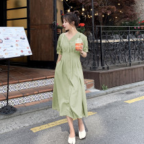 French dress womens summer 2020 new item in the long section waist thin fairy super fairy forest department can be salt can be sweet skirt