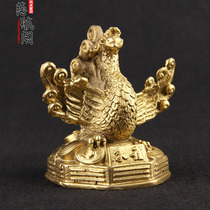 Taishan Cihang Pavilion brass square beast ornaments Qinglong White Tiger Suzaku Xuanwu home furnishings