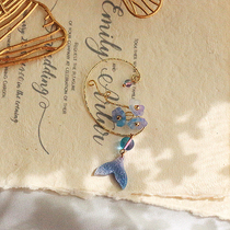 YOUR EARS original design ear clip no ear hole female painless ear hanging star color fish tail ancient style Han clothing ear ornaments