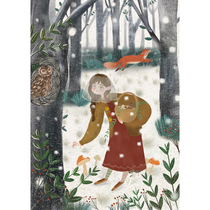 Dai Luis signature print The Elf in the Snow has been mounted