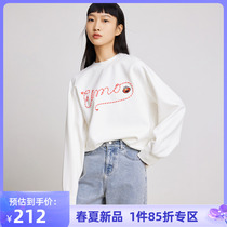 (Sesame Street IP Joint) LILY2022 Spring New Womens Dress Soft Five Meiji Air Layer Round Neckline