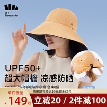 Banana under-double protective sun hat with large hat brim with summer sun-shading and anti-UV sun hat Child charred down fishermans hat
