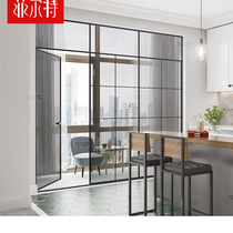 Filt extremely narrow frame glass door aluminium alloy kitchen toilet toilet toilet bathroom door partition primary-secondary door minimalist