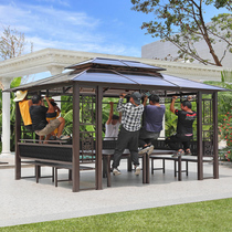 Outdoor Courtyard Pavilion outdoor roof balcony sunshade canopy villa garden yard leisure wrought iron shade pavilion