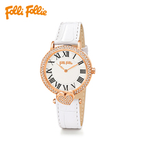 FolliFollie Fleur Watch Shiny Leather Quartz Watch Female Waterproof WF13B038