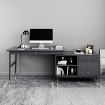 Italian minimalist corner desk bookcase integrated small apartment corner desktop computer desk bookshelf combination study home