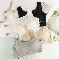 Summer anti-glare no steel ring bra white bottoming student underwear tube top with chest pad suspender vest female