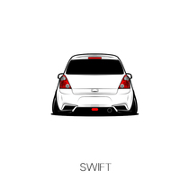 Suitable for Suzuki Swift low lying car scratch model sticker car friend meeting personalized car sticker custom HF Silhouette