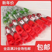 Simulation Flowers Single Branches Rose Plastic Flowers Fake Flowers Rose Silk Family Residence Decoration Flower Gift Bouquet Placement