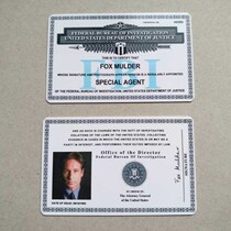 American drama fan X-Files American Agent Props Personality Custom Card