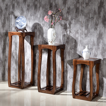 Flower rack Solid wood flower rack Living room complete floor-to-ceiling balcony Modern Chinese Nordic shelf Black walnut furniture