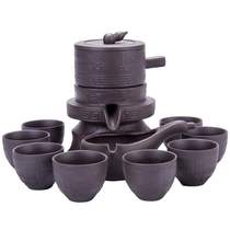 Purple sand tea set tea cup set home kung fu tea small set stone grinding plate lazy home office meeting guest teapot