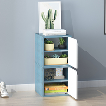 Simple modern bookcase bookshelf free combination lattice cabinet children locker storage cabinet floor small bookshelf with door