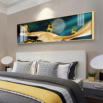 Modern simple bedroom bedside decorative painting living room background wall hanging painting room horizontal mural small beauty light luxury