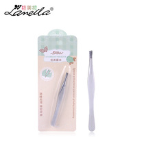 Lameira silver stainless steel eyebrow clip oblique eyebrow pliers eyebrow tweezers precision grinding A0172
