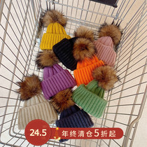 Small pudding custom 2020 new foreign baby winter thick warm knit hat children jewelry girl hat