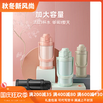 Thermos cup large capacity 1000ml portable Japanese Harajuku water cup female Net red creative bullet cover portable cup men