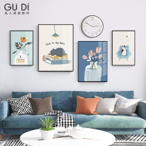 Hipster living room decorative painting Nordic style hand painted plant atmospheric murals modern simple sofa background wall hanging painting