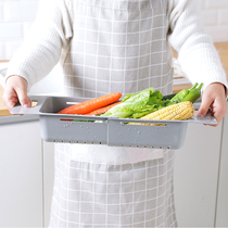 Sink Drain Basket Kitchen Retractable Wash Fruit Put Boxer Plastic Holding House Dining Rack Household Dishes Vegetable Vegetable Holder