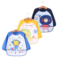 Spring Autumn Baby Meal Hoodie Bib Waterproof Dirt Resistant Baby Backwear Long Sleeve Children Apron Painting Painting Suit