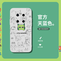 Suitable for Huawei mate40pro mobile phone case small monster liquid silicone lens all-inclusive anti-drop creative personality new net red men and women cartoon cute MATE40PROi limited edition