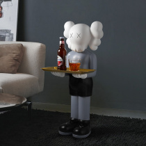 Living room large floor tray ornaments TV cabinet sofa next to light luxury home soft decoration Net red violent bear