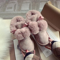 Cute short tube snow boots female 2021 new winter thickened short boots wild student plus velvet fashion cotton shoes winter shoes