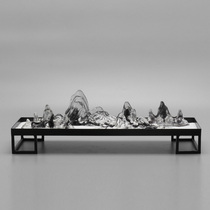 Modern New Chinese Creative Iron Art Fake Mountain Handicraft Swing hotel Living room Feng Shui Genguan Home Soft Adornment