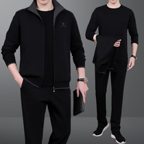 Middle-aged and elderly sportswear set mens spring and autumn 20 new father casual three-piece large-size father suit