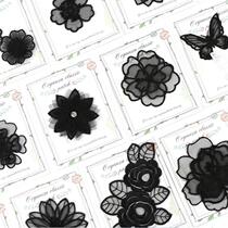 Eugen yarn embroidery cloth patch wedding hole small lace appliqué mesh skirt decoration black patch patch yuqi