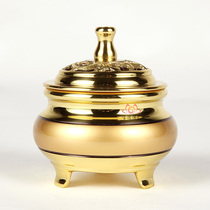 Pure copper incense burner Taiwan Wan Yutang Phnom Penh furnace for Buddha incense burner pan cense stove sandalwood stove Buddhist supplies