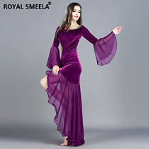 Belly dance 2020 new set of velvet performance suit high-grade Oriental dance practice suit female dress dance suit